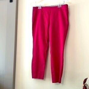 J.Crew size for bright pink side zipper pant